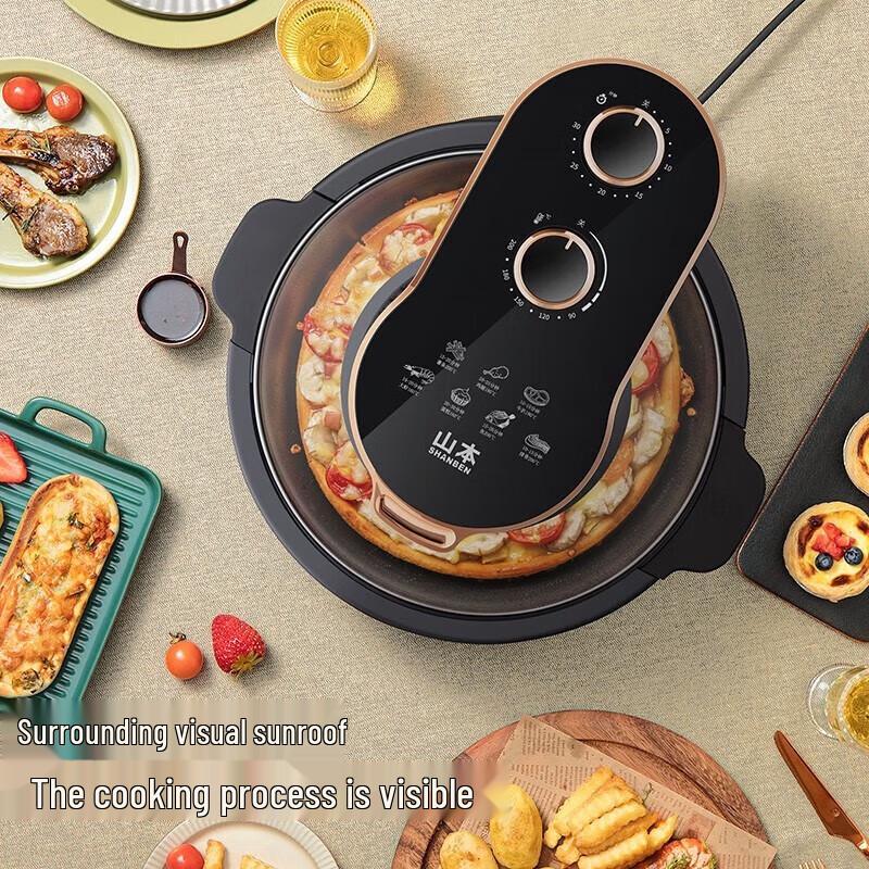 Yamamoto 5L Smart Air Fryer with Visual Lid CN plug (adapter included)