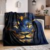 1PC Lion Face Artwork Blanket, Throw For Sofa, Bed, Travel, Camping, Livingroom, And Bed, Printing Blanket With Soft And Warm Fabric Yy250918170