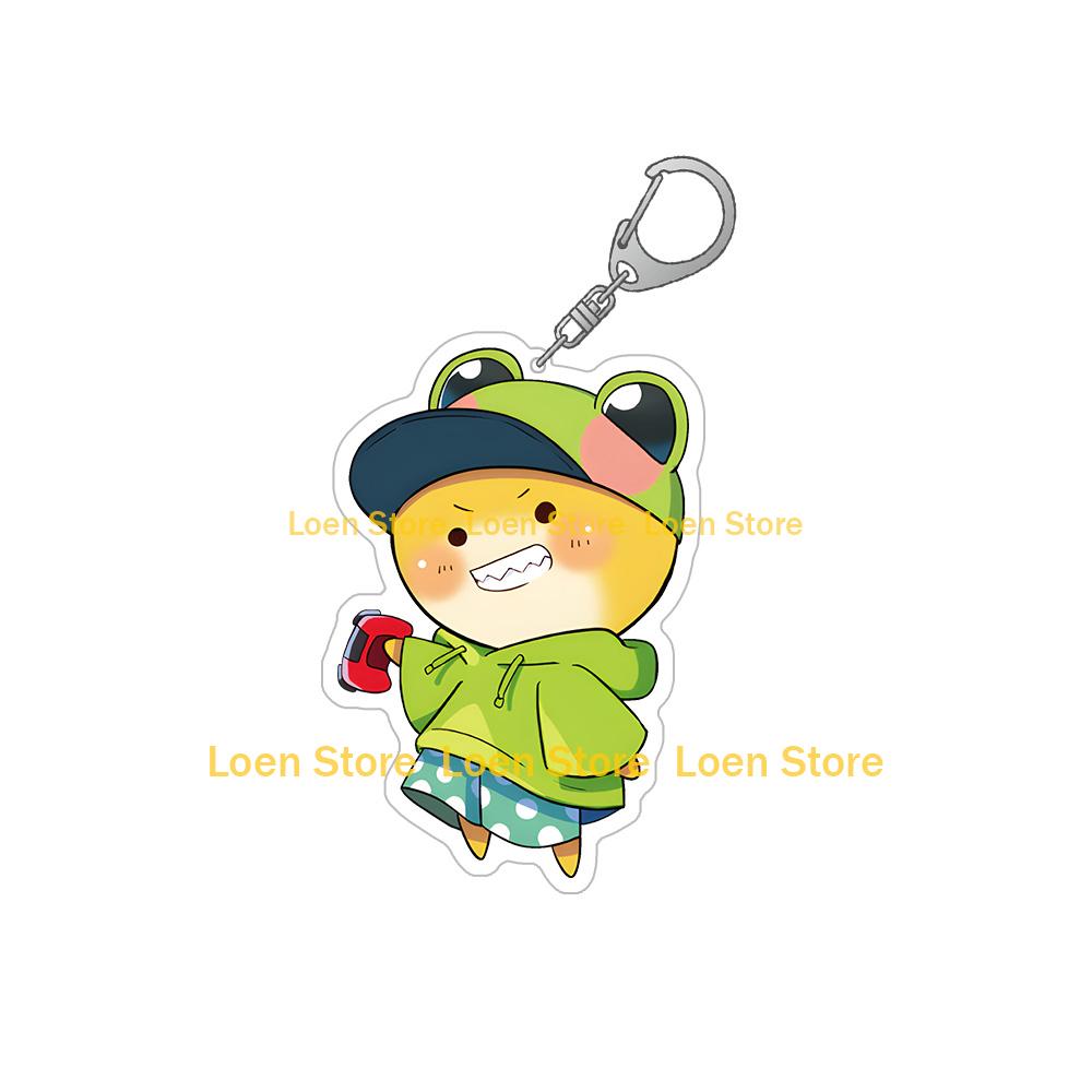 Loen Mini World Vtuber Colorful Peach Official Anime Peripheral Jpapa Noa Tattsun Siva Acrylic Keychain Cute Anime Bag Pendant