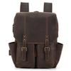 Zaino in Pelle Crazy Horse da Uomo Grande Capacità Business Borsa per Computer da 15,6 Pollici Zaino in Pelle di Grande Capacità