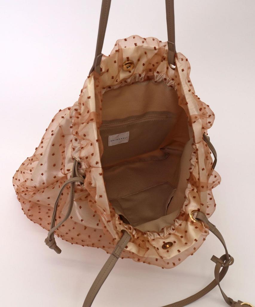Samir Nasri Tüll-Punkt-Tragetasche mit Kordelzug, A4-Format, 2412211014, Beige (050)