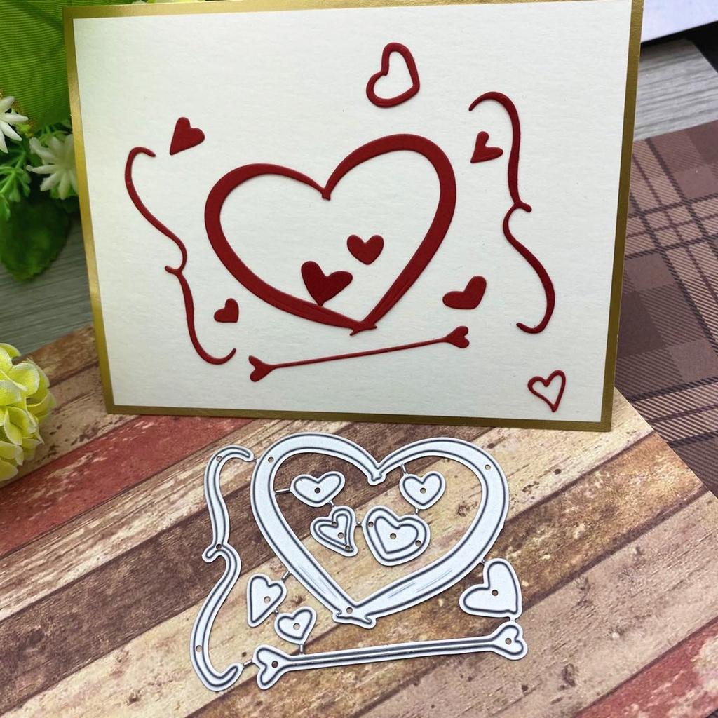 Love Heart Decoration Metal Cutting Dies Stencil for DIY Scrapbooking Photo Album Embossing Paper Cards Crafts Diecuts