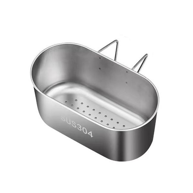 304 Stainless Steel Sink Drain Strainer Basket, Hanging Colander for Filtering Kitchen Waste, Washing Vegetables & Fruits