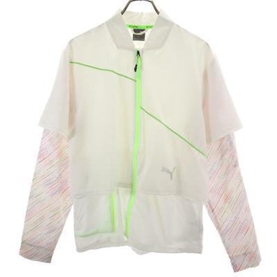Running Layered Woven Ultra Jacket S White Men's Used