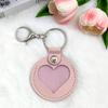 Leather Memorial Keychain & Case for Pet Hair - Photo Pendant Charm for Cats & Dogs