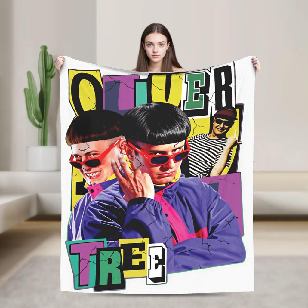 Oliver Tree Blanket Comfortable Throw Blanket Winter Kids Adults Living Room Camping Bedspread