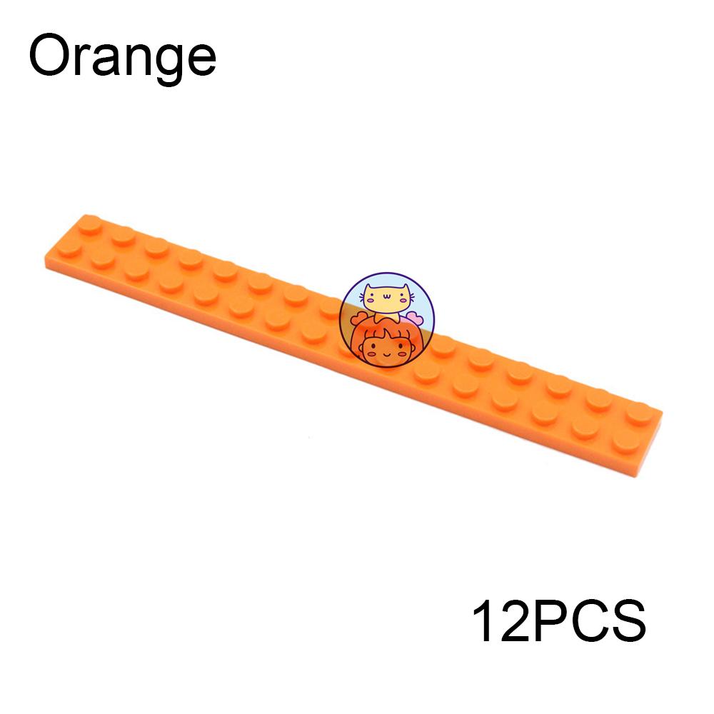 12PCS 2x16 Dots Thick Figures Bricks Assemblage Contruction Building Blocks Compatible With Educational Toys For Children