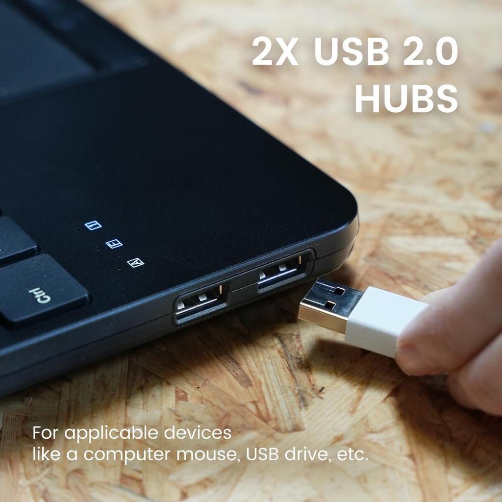 Perixx PERIBOARD-534US Compact Wired Keyboard with Touchpad and Pantograph Keys