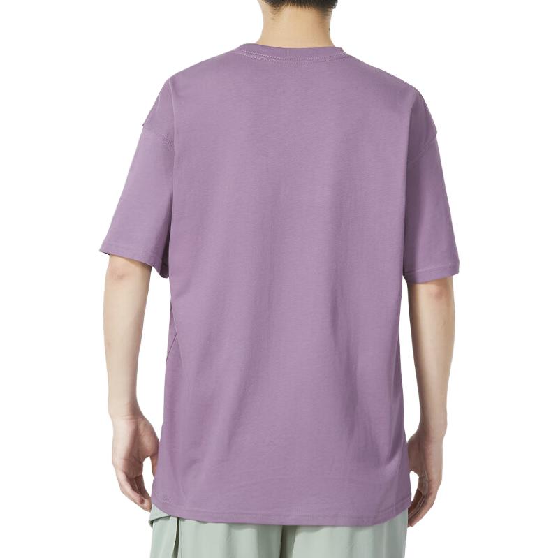 Nike T Shirts Men's Purple Crew Neck Moderate Straight Fit FD1301-591