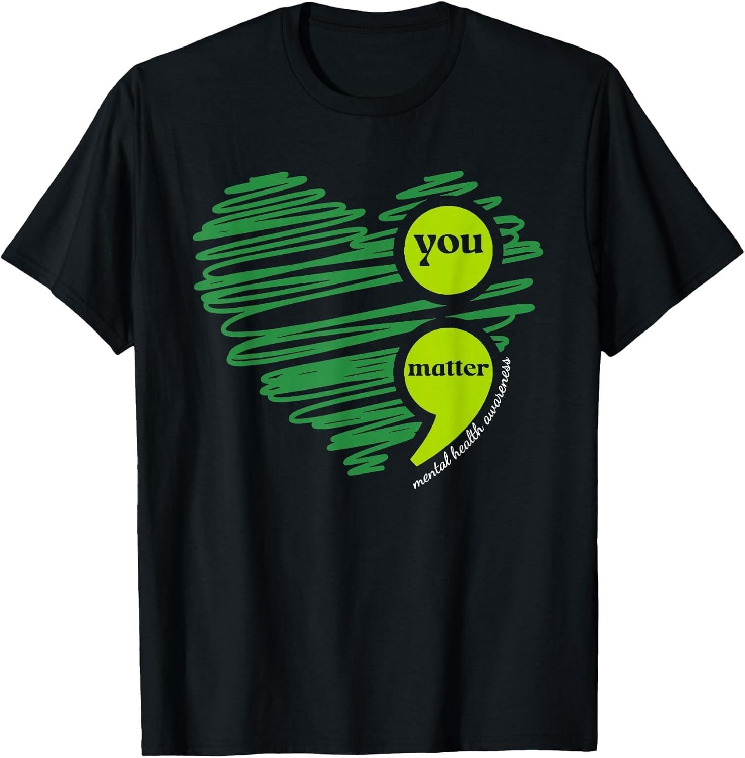 NEW You Matter Mental Health Awareness Inspirational Gift T-Shirt S разноцветный