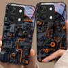 Circuit Diagram For OnePlus Nord 3 5 6T 7 Pro 8 12 10T Reno8 Lite 5G 10R Nord N30 Hard Shell Tempered Glass Phone Case Black