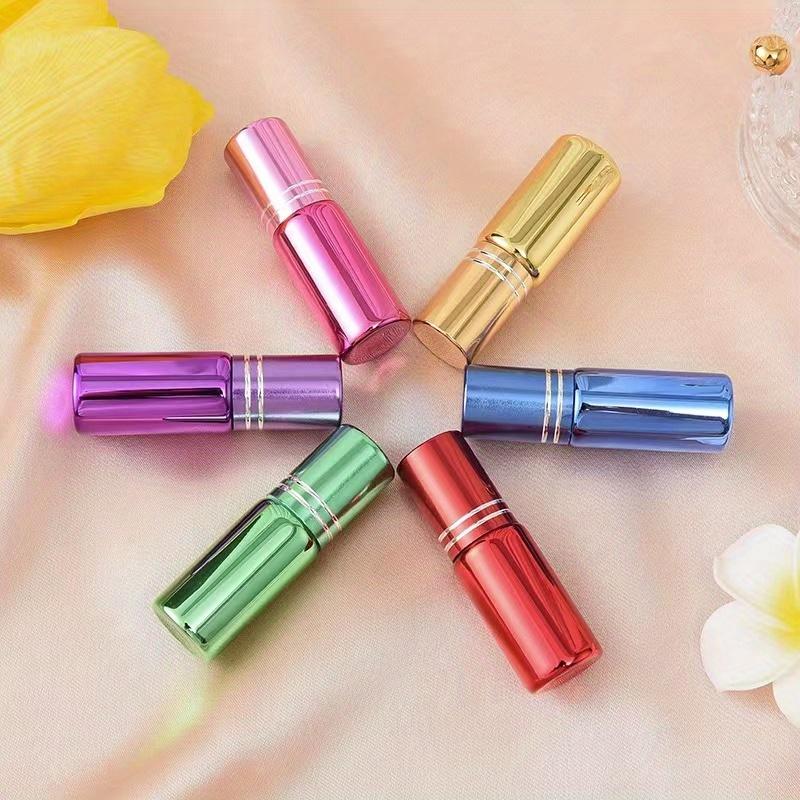 5ml Bright colors Refillable Glass Essential Oil Roller Bottles With Metal Roller Ball for Fragrance Perfume