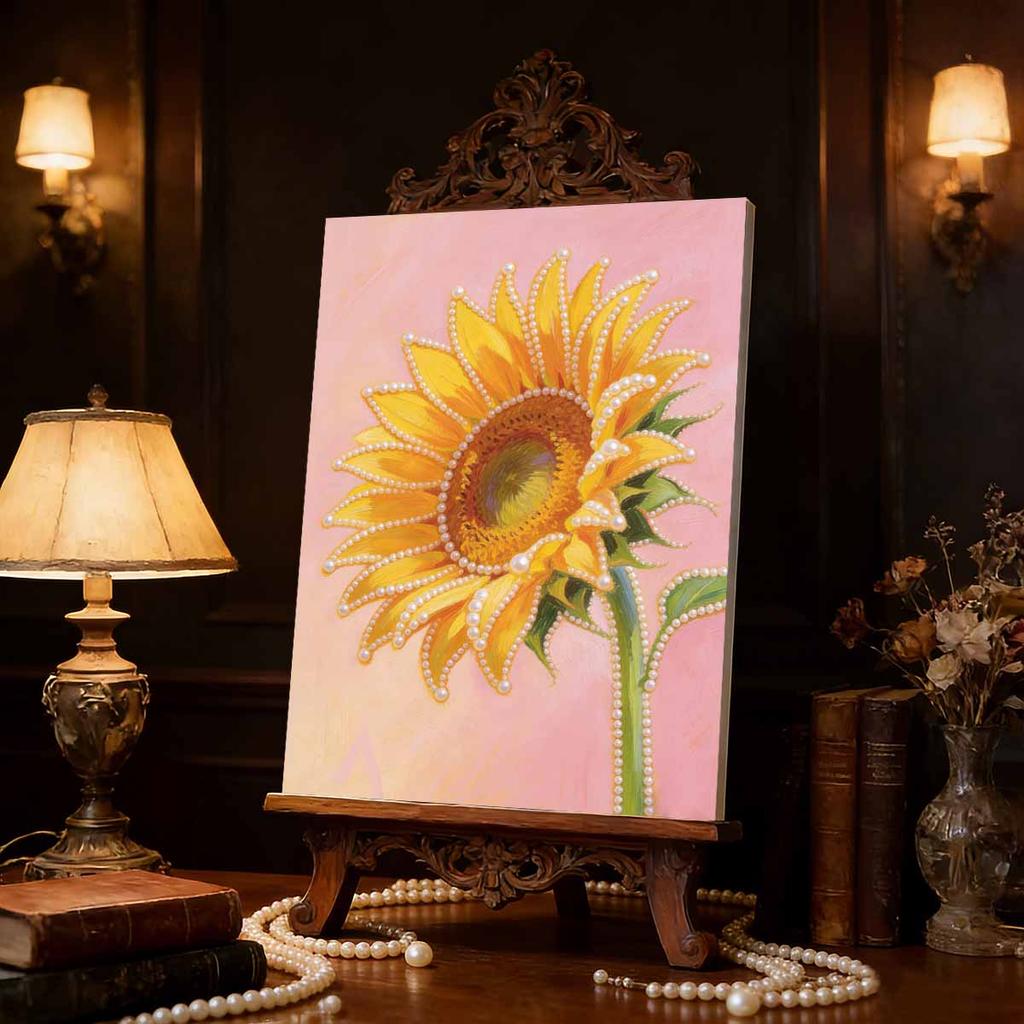 Pearl Painting Kit Sunflower Theme Frameless Handicraft DIY Bedroom Decoration Living Room Wall Art Room Decoration Art Craft Decoration