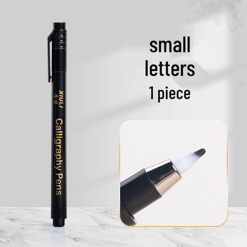 Calligraphy Practice Pen with Soft Brushstroke - Includes Fine, Medium, and Large Regular Script Tips; Refillable and Perfect for Sutra Copying.