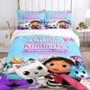 Gabby's dollhouse Kawaii 3D NEW Duvet Cover Pillowcase Bedding Set Adult Girl Bedroom Decoration Children Single Double Large