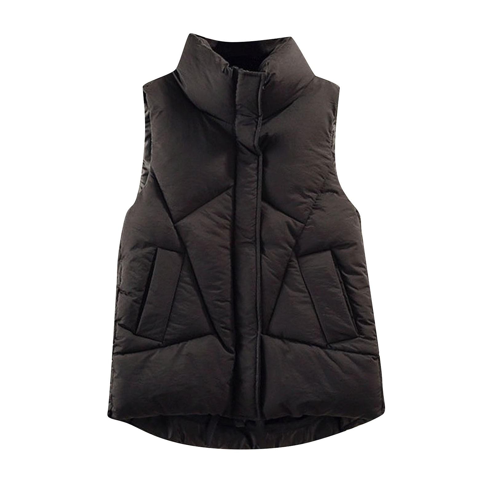 

Хлопковый жилет женский зимний универсальный жилет куртка XXXL чёрный