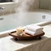 Wooden Display Tray Retro Design Vanity Organizer Decorative for Entryway