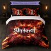 Set Biancheria da Letto 3 Pezzi con Stampa Slipknot Copripiumino con Due Federe Biancheria da Letto Morbida per Camera da Letto Domestica