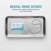 12Pcs Suture Practice Kit, With Silk Threads And Needles, For Medical Training And Simulation Stitching.