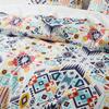 Boho Aztec Duvet Cover Queen King Vintage Colorful Southwestern Triangle Pattern Quilt Cover Exotic Tribal Geometric Bedding Set