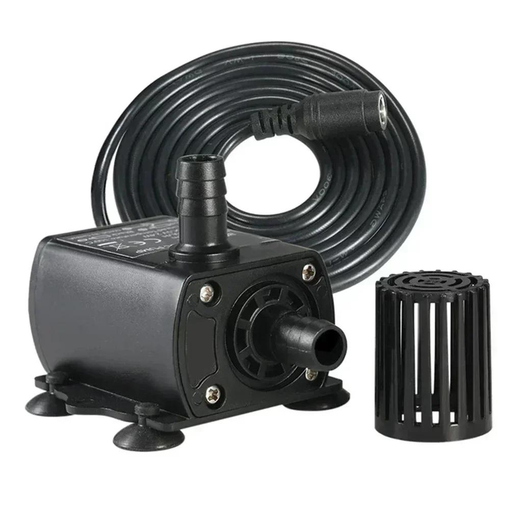 Ultra-quiet Mini DC12V 10W 400L/H Lift 400cm Brushless Water Pump 5.5*2.1mm Female Submersible With Flow Adjustment Function