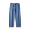Classic Blue New Retro Jeans Tooling Loose Straight Wash Drape Deconstruction Design Cool Handsome Denim Trousers