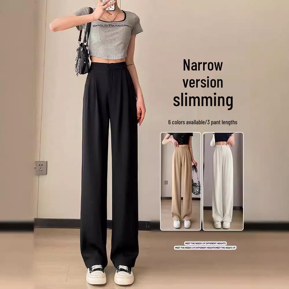 

Drapey Wide-Leg High-Waist Slimming Black Pants for Women - Spring 2024 Edition XXL