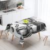Abstract Art Food Illustration Tablecloth Oil-proof Tablecloth Waterproof Picnic Fabric Nordic Home Decoration