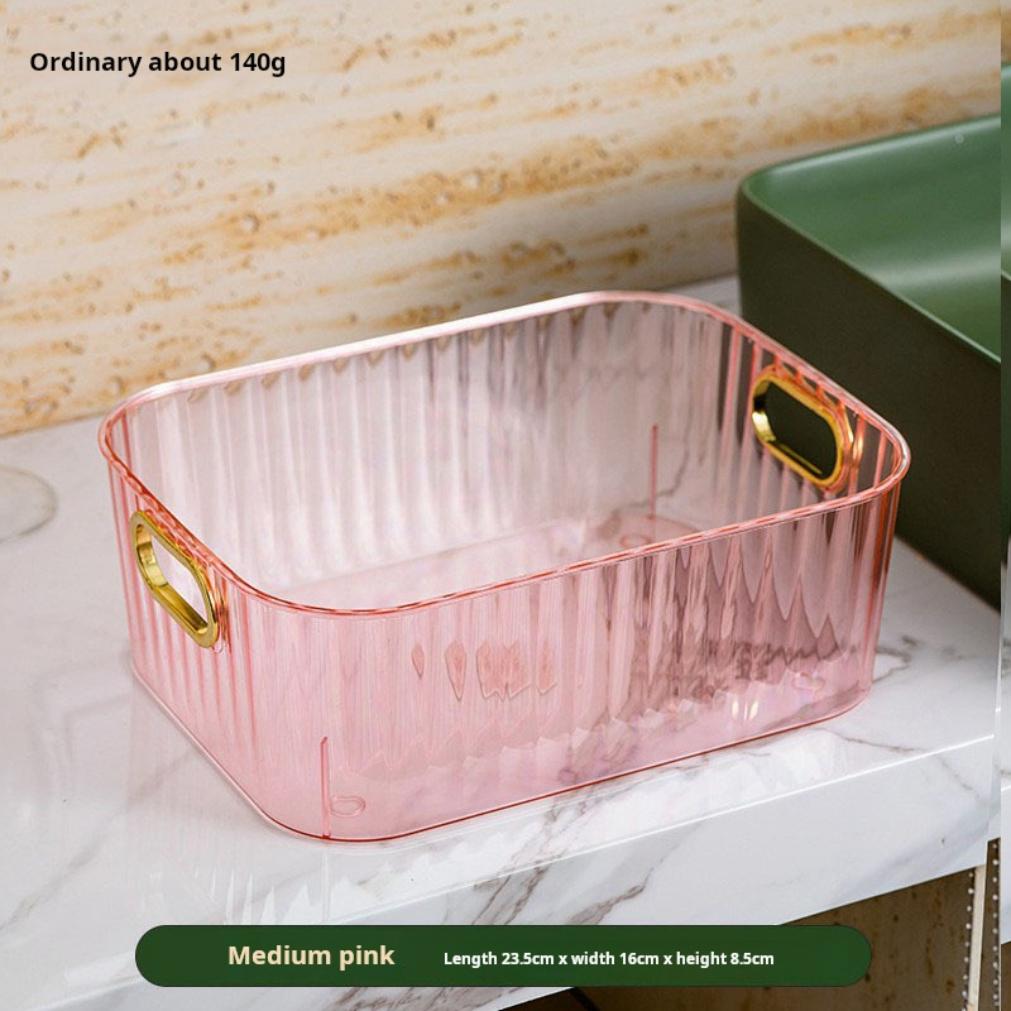 Rectangular Desktop Cosmetic Storage Drawer Stackable Storage Box Acrylic Rack Sundries Snack Makeup Storage Basket Organizer