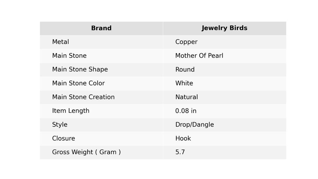 Round Mother Of Pearl Stone Copper Dangling Electroformed Sisters Gift Earrings V-108