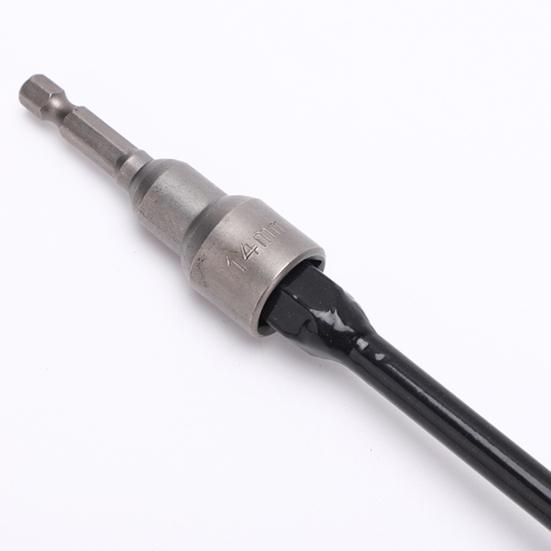 4Pcs Spiral Ground Anchors Heavy Duty Trampoline Anchors Anti-rust Stable Fixation Tent Stakes with 14mm Drill Socket for Swings Sheds