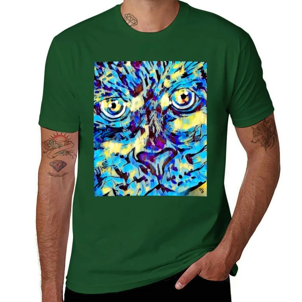 Enigmatic Gaze - Abstract Feline Art T-Shirt cute clothes anime boys whites heavyweight t shirts for men