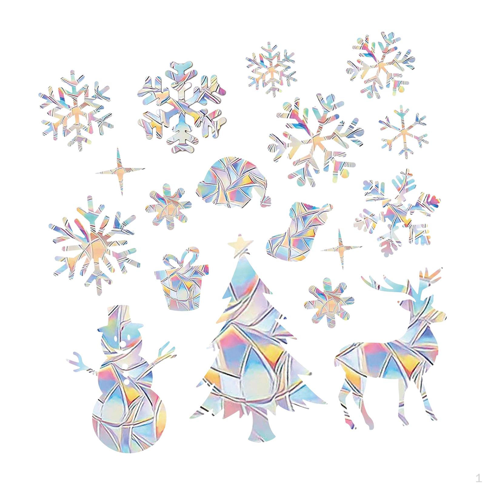 

2Pcs Christmas Window Decoration Sticker Clings Mural for Kids Glass