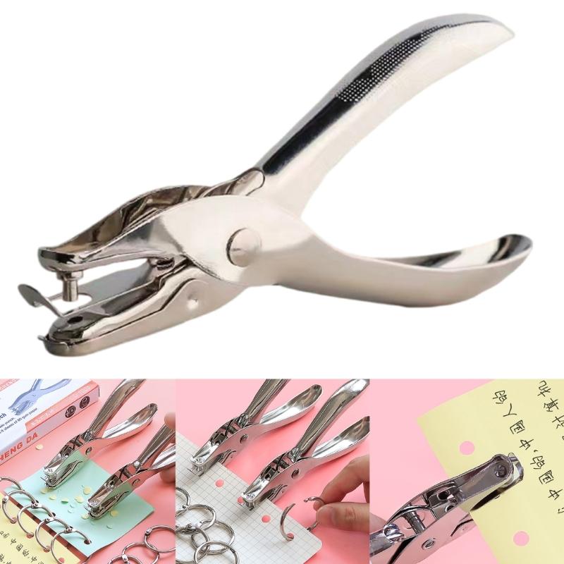 Furador de papel 3/6 mm, alicate de mão, furador único, furador de metal, material escolar de escritório para scrapbooking