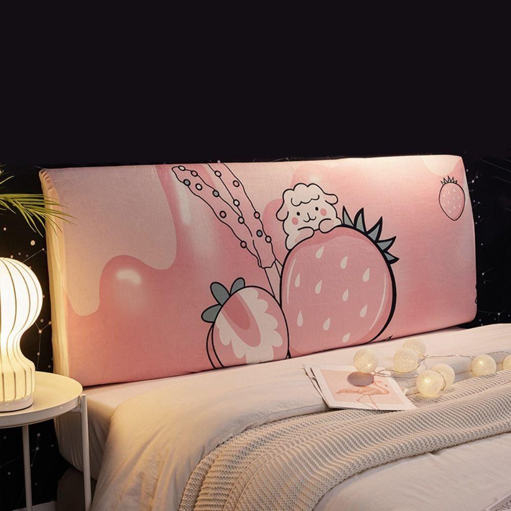 All-inclusive Headboard Cover Elastic Bedside Cover Washable Protective Cover  Home Room Decor