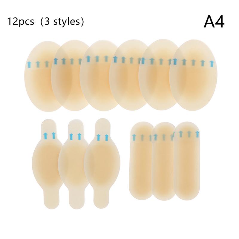 10/12pcs Adhesive Hydrocolloid Gel Blister Plaster Heel Anti-wearing Heel Sticker Pedicure Patch Plaster Foot Care Tools