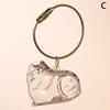 Cat Keychain Pendant Backpack Ginger Cat Siamese Calico Cathair Storage Box Hanging Cat Bag Hanging Pet Hair Grooming Souvenirs