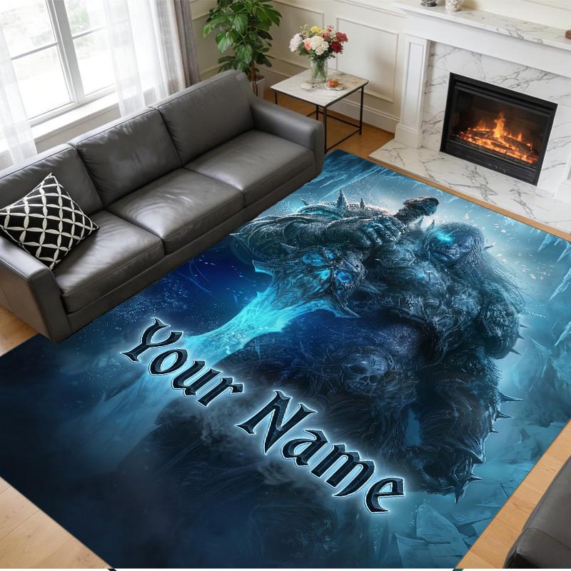 Crystal Velvet Rug Custom Name Text, Soft Non Slip Floor Mat Home DecorWorld of Warcraft