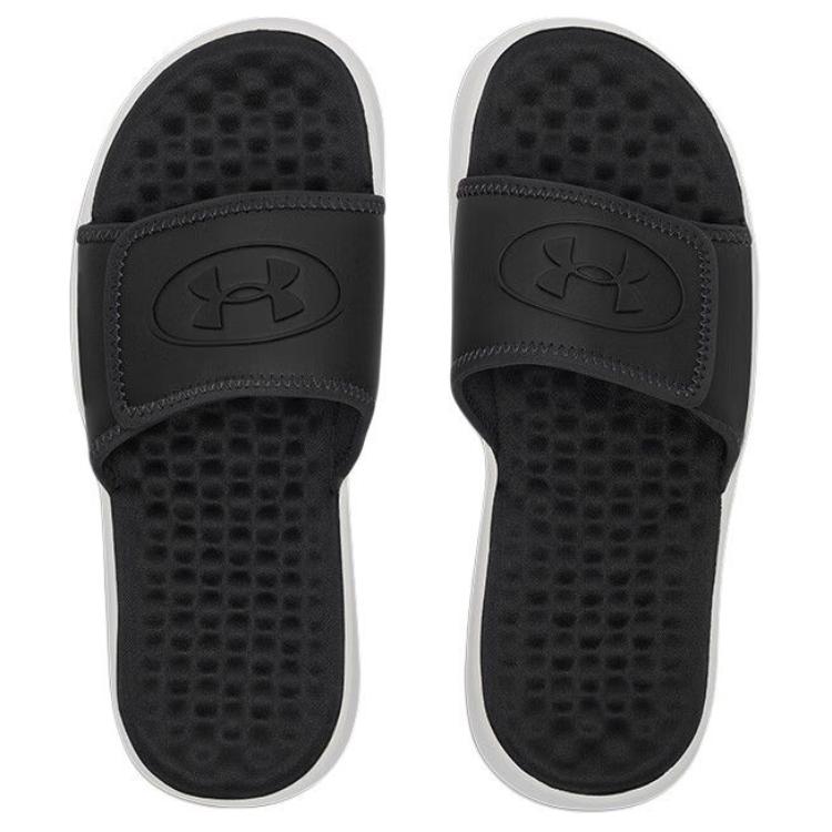 Under Armour Ignite Pro 8 Simple Comfortable Non-Slip Slide Sandals Women Footwear Black White 6000033-024
