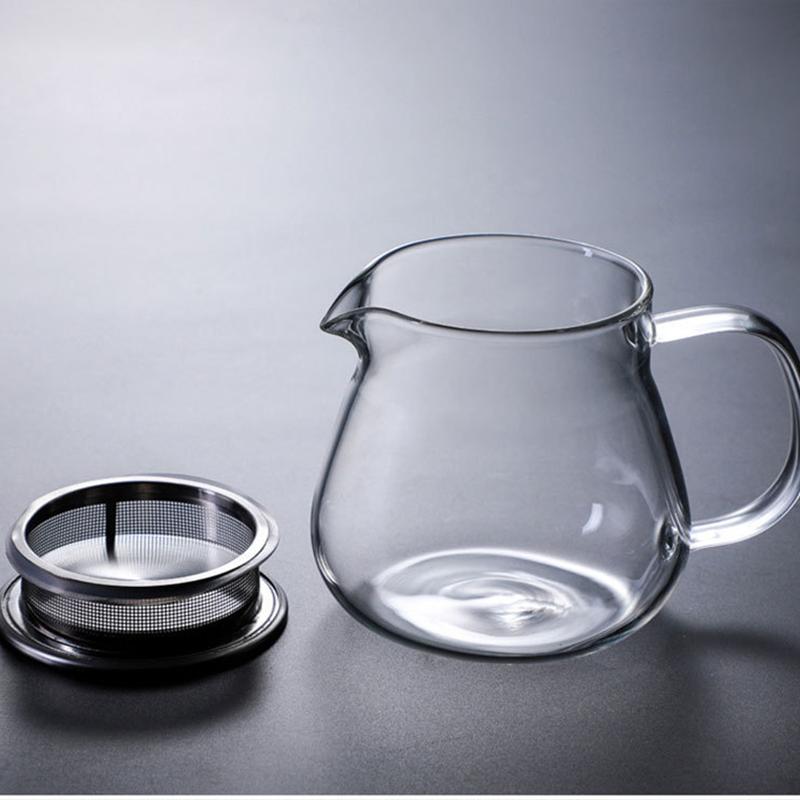 One Touch Glass Teapot Glass Coffee Server for Drip Coffee Maker, Standard Glass Coffee Carafe, Coffee Pot with Lid, Clear,