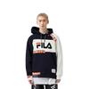Fila X MIHARA YASUHIRO Collaboration FW22 American Vintage Color Block Letter Print Casual Hoodie Men Hoodies Black F11M233201F-BK