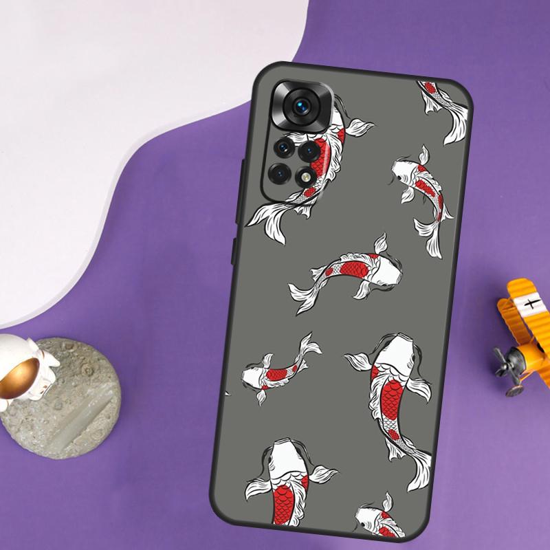 Koi Carp Fish Yin Yang Case For Xiaomi Redmi Note 13 Pro 14 12 9 10 11 Pro 10S 11S 12S Redmi 14C 13C 10C 12C Cover