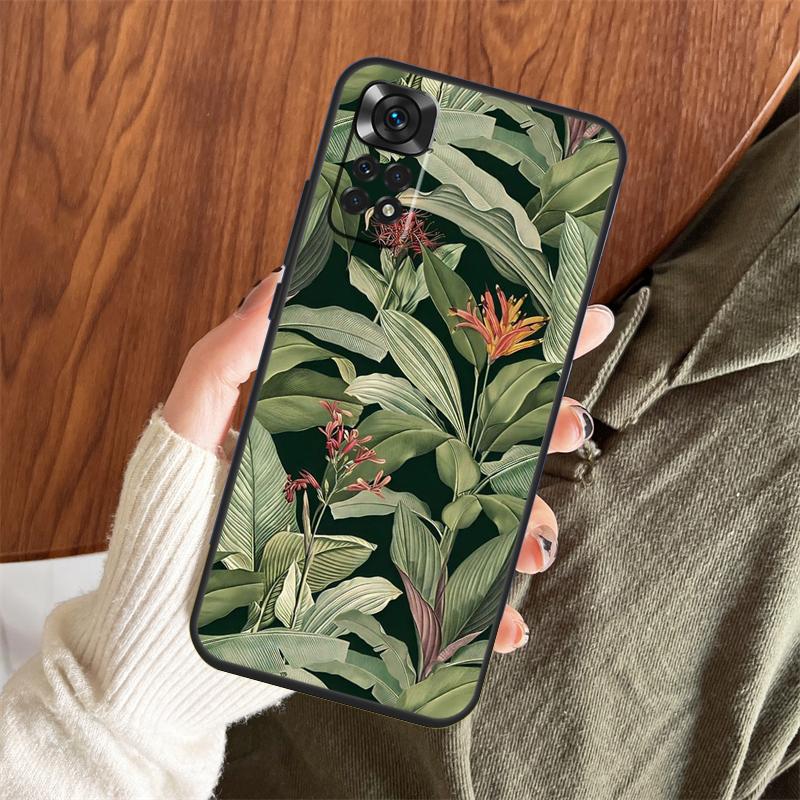 

Retro Banana Leaf Plant Case For Xiaomi Redmi Note 14 13 12 11 10 9 15 Pro Plus Redmi 15 15C 13 10C 12C 13C 14C Cover Redmi Note 12 Pro 5G