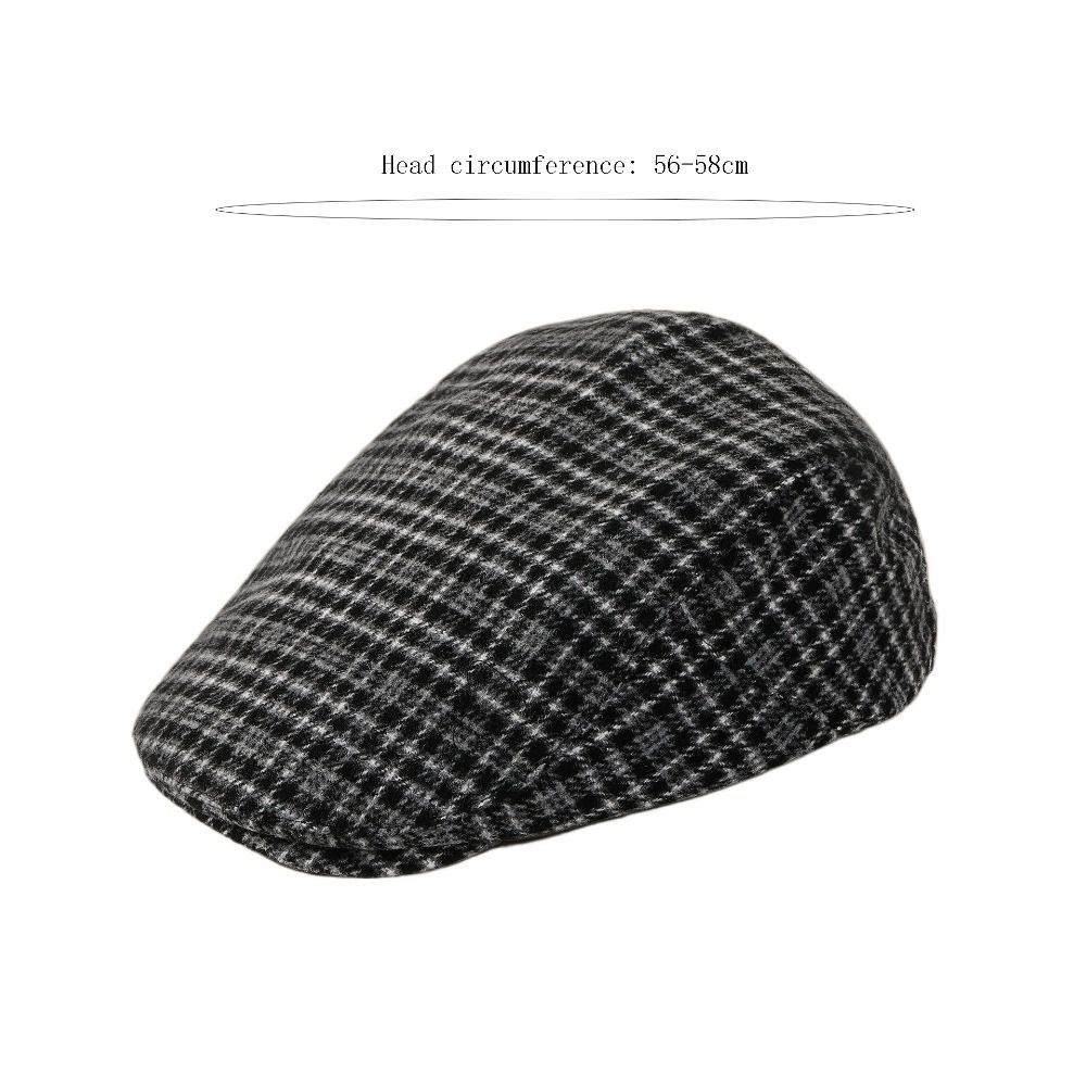 Flat Top Newsboy Cap Vintage Casquette Elegant Golf Driving Cap  Women's Wear