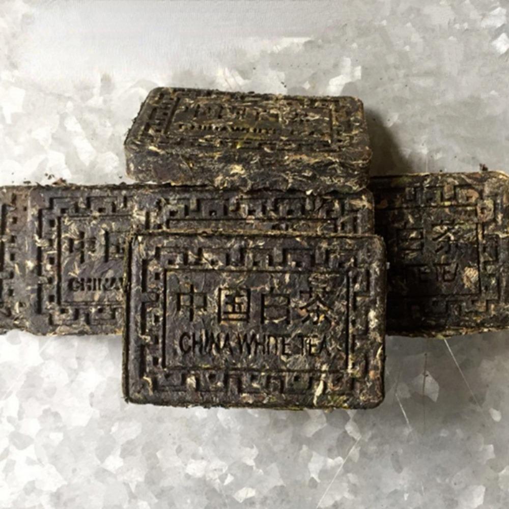 100g*3 Organic Fuding White Tea Old Gongmei Tea Brick Health Drink Chinese Loose Leaf Original Green Food
