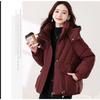 Fashion Korean Style Short Hooded Loose Warm Winter Thickened Cotton Padded Coat Simple Design