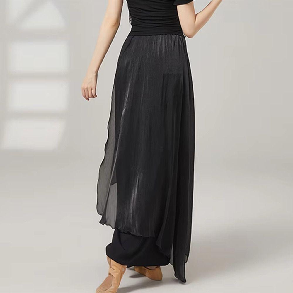 Chiffon Classical Dance Trousers Flowing Performance Costumes Fashion Dance Skirt Pant Women