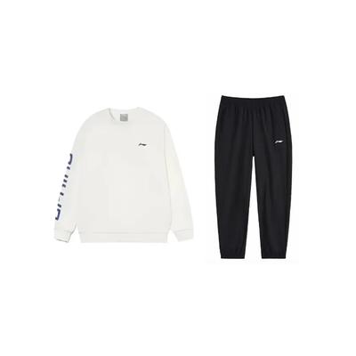 Men's Sweatshirt Comfortable Fashion Thermal Sports Fleece-Lined Sweatshirt Set Men's 2-Piece Set