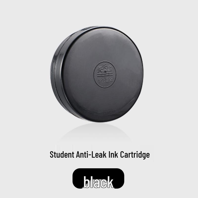 Leak-Proof Ink Cartridge with Student Calligraphy Brush Ink Well and Lid