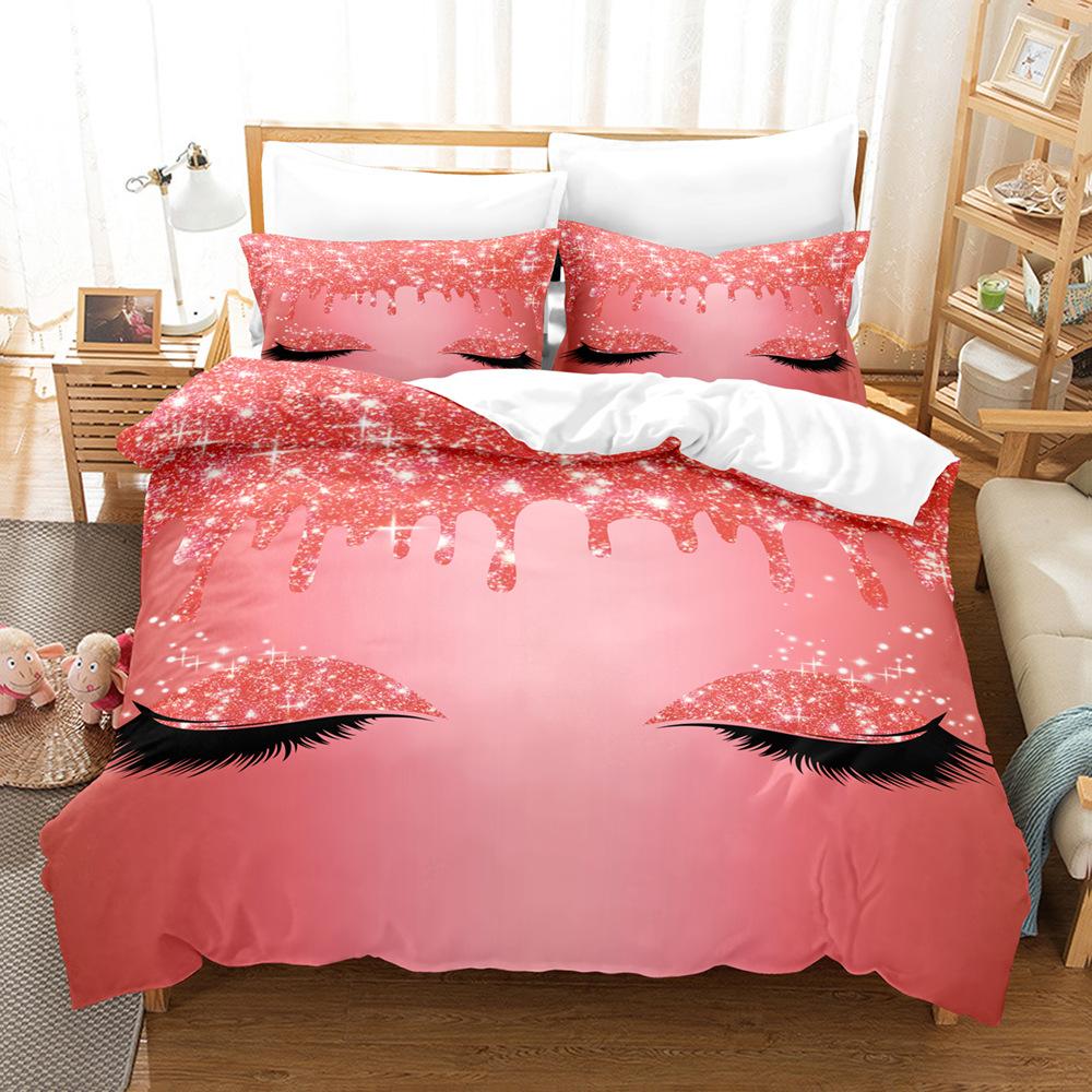 3D Luxury Bedding Set Microfiber Duvet Cover 2/3 Piece Single/Double Bedding Set DE135 * 200 Full Size Soft Bedroom Decoration